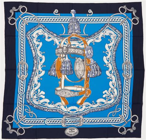 HERMES Cashmere Silk Bride De Cour Remix Scarf 140